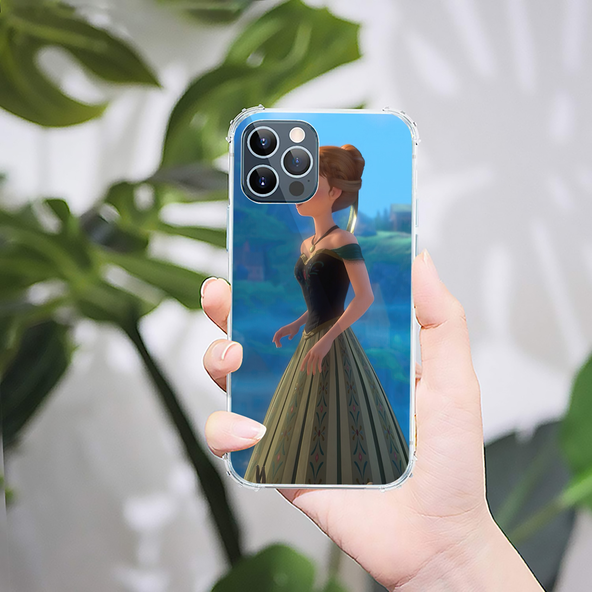（画像用） アナと雪の女王 アンナ エルサ Frozen Anna Elsa 【iPhone 12シリーズ対応】透明スマホケース（クリアソフトケース）